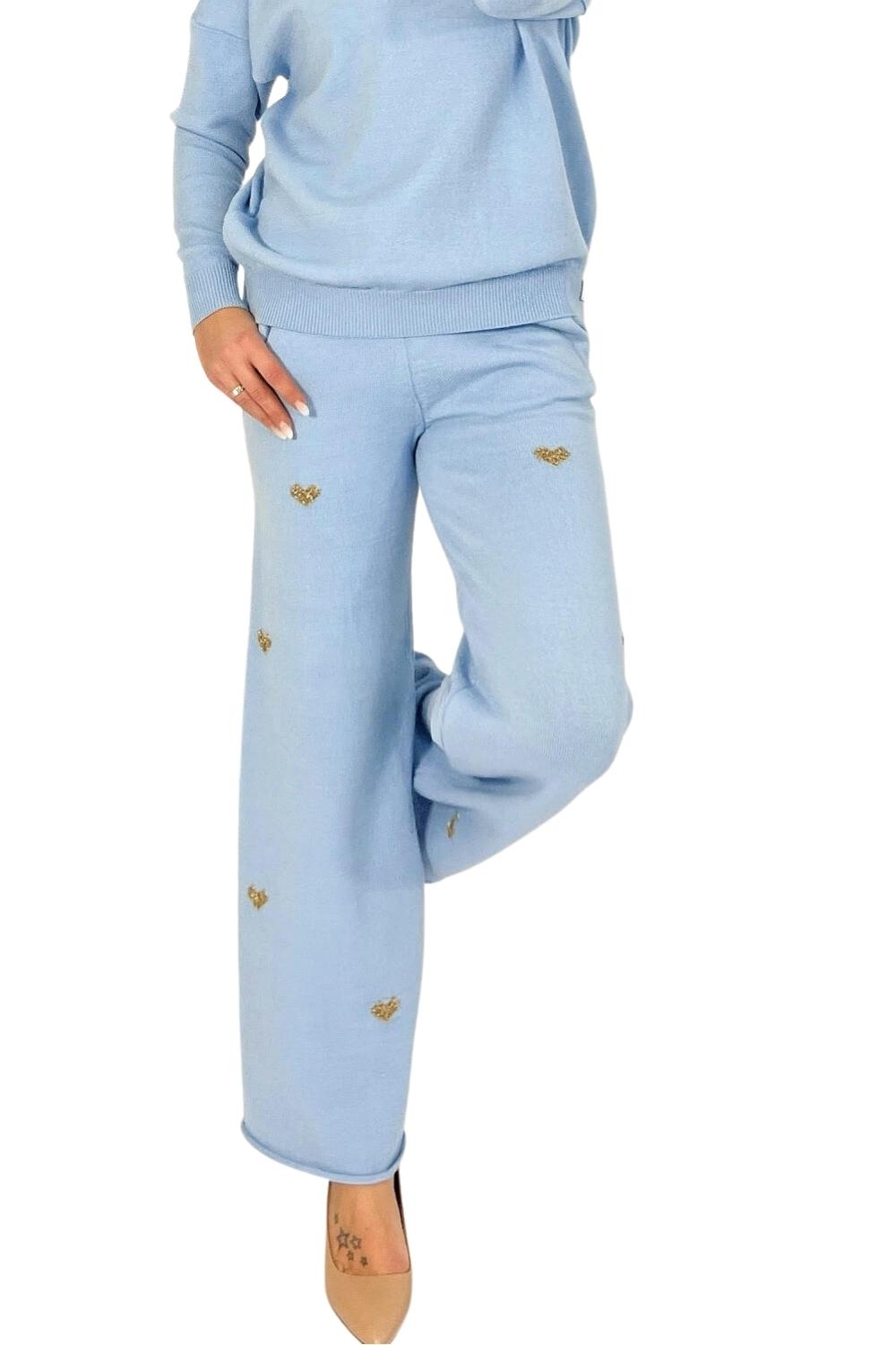 Levně Dámské kalhoty Comfort fit blue
