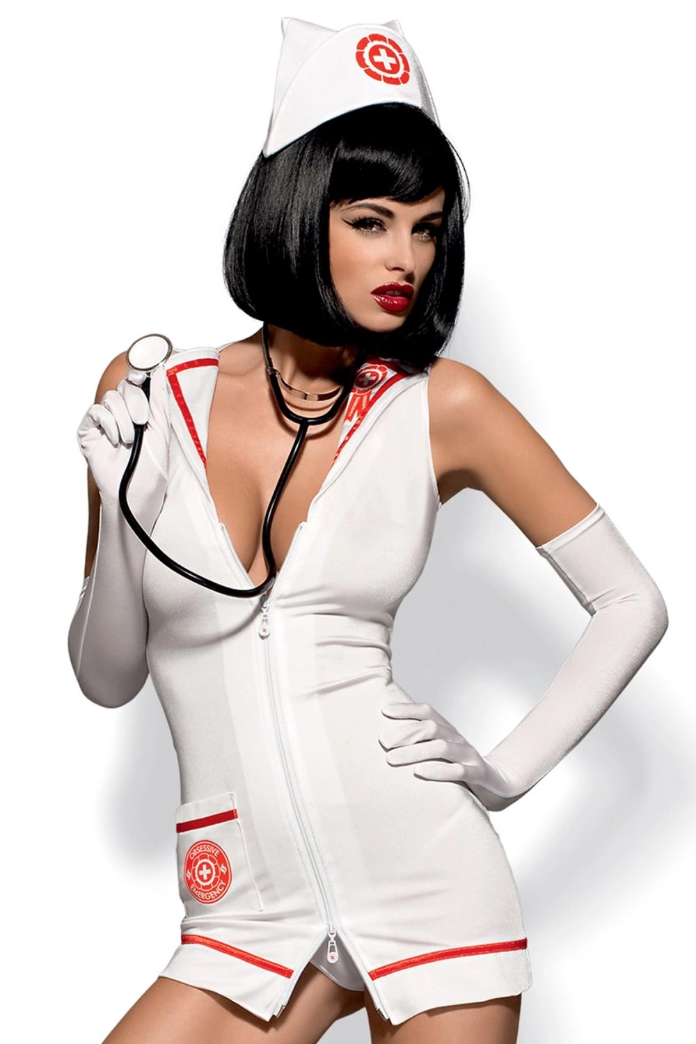 Erotický kostým Emergency dress stetoskop Obsessive