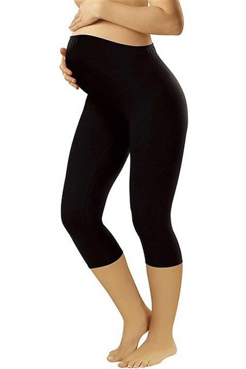 Levně Těhotenské legíny Leggins short black